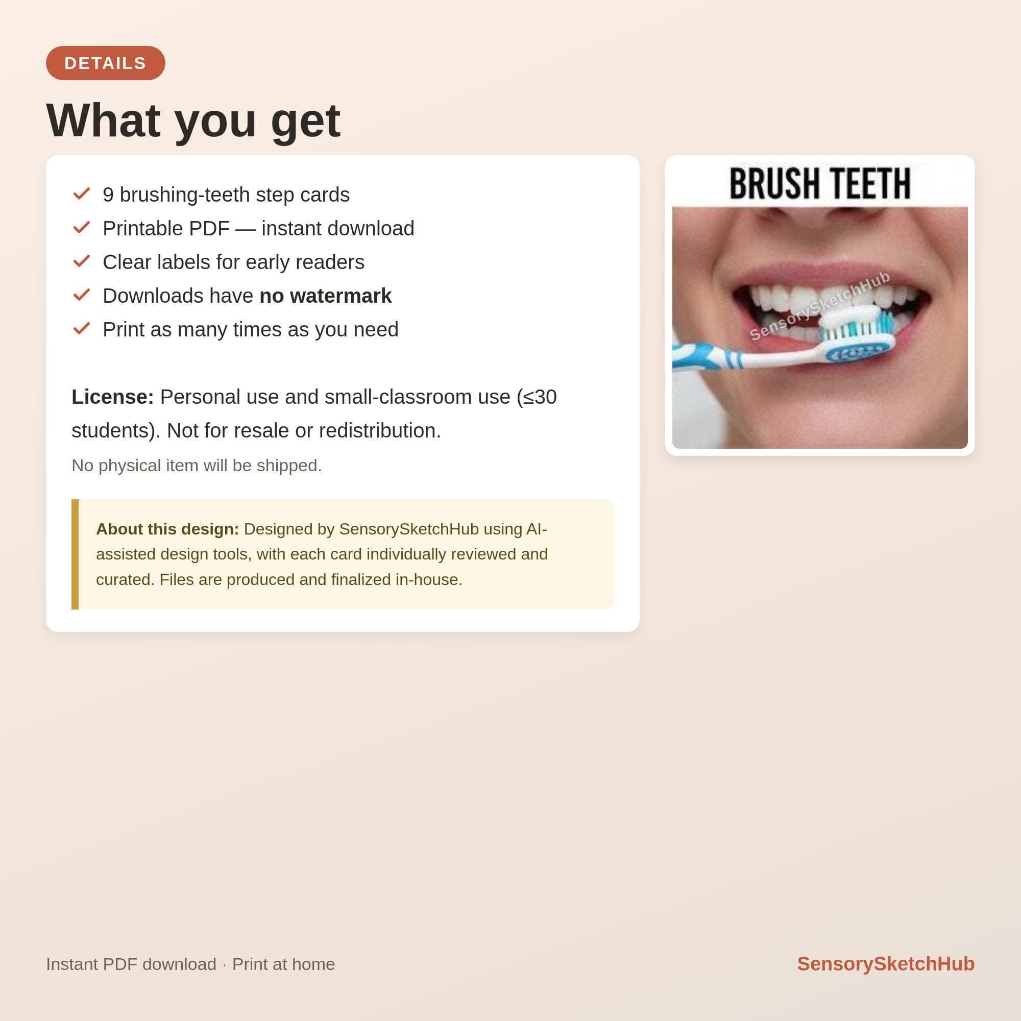 Tooth Brushing Chart | Visual Schedule Autism ADHD | Teeth Routine Cards for Kids, view 7