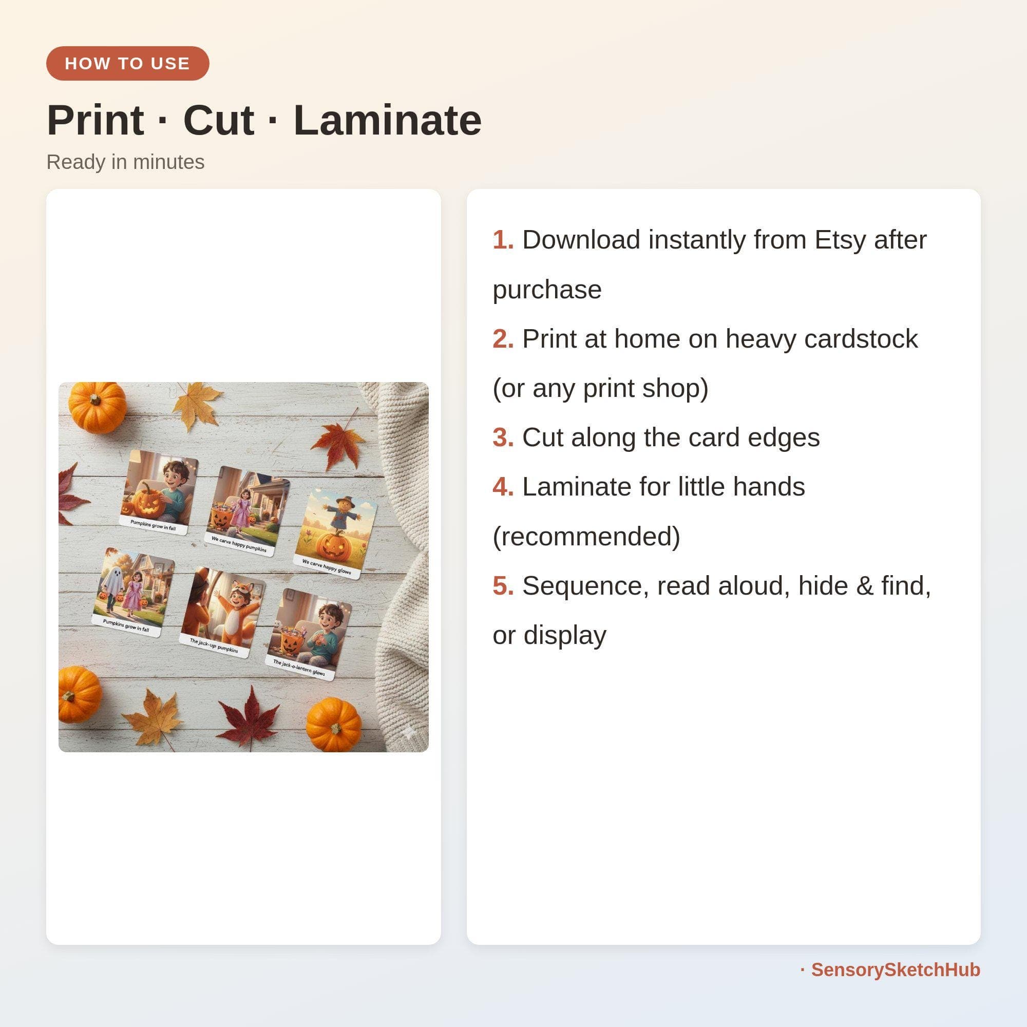 Halloween Flashcards | Non-Scary Real Photo Cards | Preschool Activity & Speech Therapy, view 4