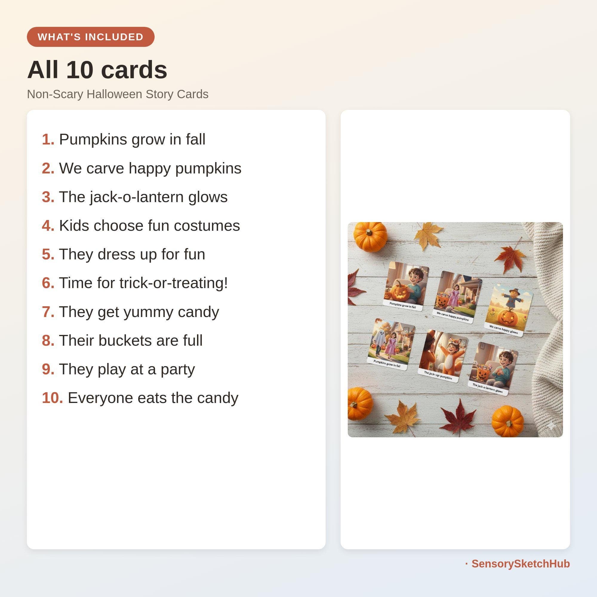 Halloween Flashcards | Non-Scary Real Photo Cards | Preschool Activity & Speech Therapy, view 3
